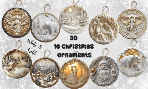 3D - 10 Christmas Ornaments: Illustrations for Brand Campaigns
