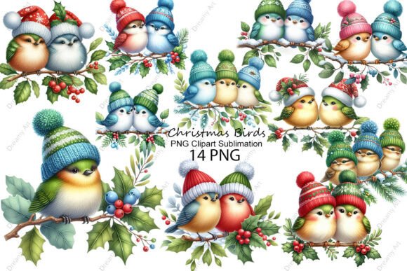 Christmas Birds PNG Clipart Sublimation Review