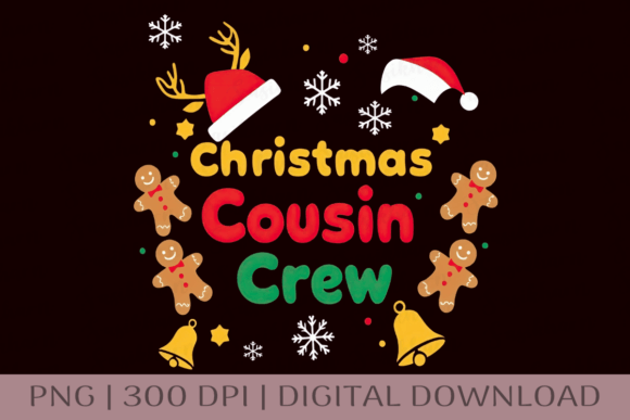Christmas Cousin Crew Family Matching Illustrations Review