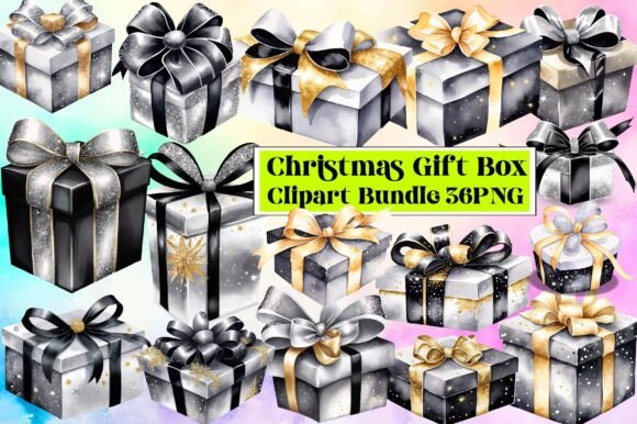Christmas Gift Box - Gold Silver Bundle