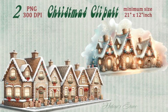 Christmas Gingerbread House Clipart Png Illustrations