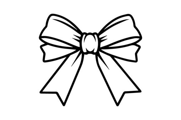Christmas Ribbon Vector Silhouette for Illustrations