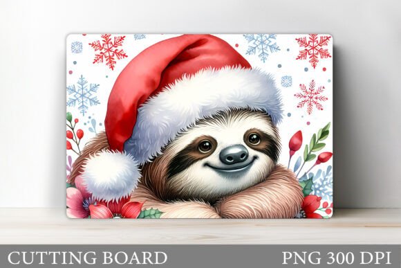 Christmas Sloth Cutting Board Design Review for Illustrations