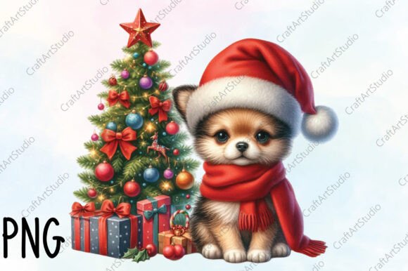 Cute Christmas Dog Clipart and Illustrations Review