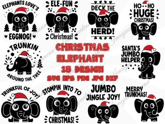 Funny Christmas Elephant SVG Bundle: A Publisher’s Review of Seasonal Illustrations