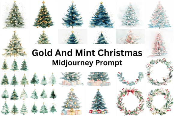 Gold and Mint Christmas Sublimation Review for Illustrations