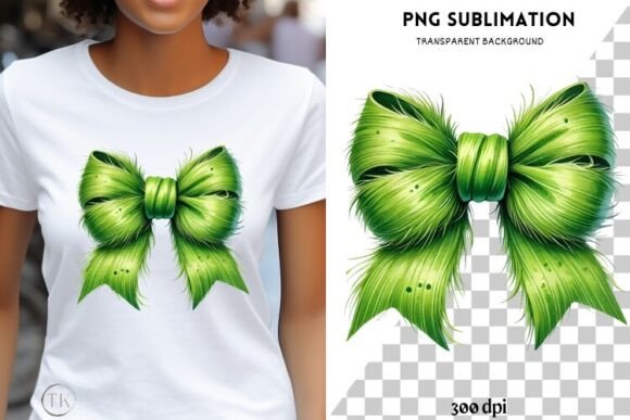 Green Coquette Christmas Bow PNG: A Designer’s Review for Illustrations