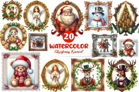 Vintage Christmas Framed Character Illustrations Review