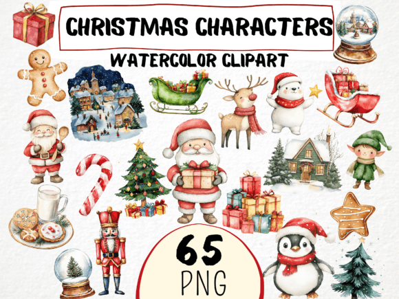 Watercolor Christmas Characters Clipart: A Designer’s Review for Modern Illustrations
