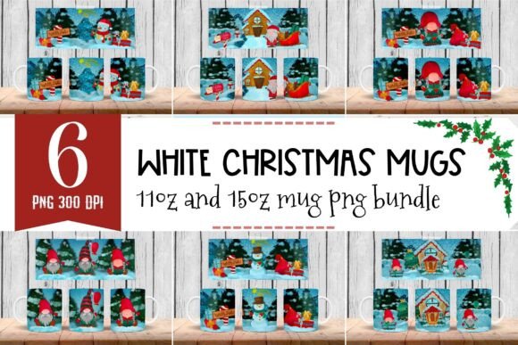 White Christmas Mug Wraps PNG Bundle: A Brand Designer’s Review